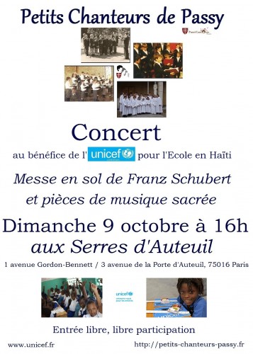 serres d'auteuil,petits chanteurs de passy,chant,chorale,paris 16ème,unicef,75016,75116,xvi,association